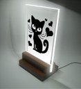 Ver imagem 1 de Abajur e Luminária Infantil Pet - Gatinho Coração
