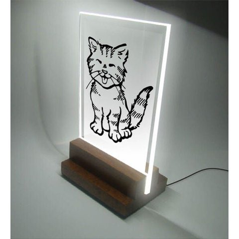 Abajur e Luminária Infantil Pet - Gatinho Feliz