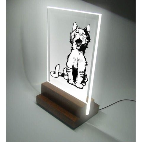 Abajur e Luminária Infantil Pet - Gatinho com Sono