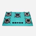 Ver imagem 2 de Cooktop Ultra Chama 5 Bocas Verde Água - Chamalux