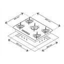Ver imagem 4 de Cooktop Ultra Chama 5 Bocas Verde Água - Chamalux