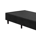 Ver imagem 2 de Cama Box Blindado Solteiro King Design Suede Preto 88x188x40