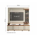 Ver imagem 5 de Home Rack com Painel para TV Até55 Polegadas Off White/Savana Copacabana Permobili