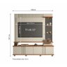 Home Rack com Painel para TV Até55 Polegadas Off White/Savana Copacabana Permobili - 5