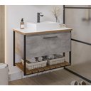Ver imagem 2 de Gabinete de Banheiro Vitta com Cuba 80cm Cimento - Mgm