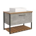 Ver imagem 1 de Gabinete de Banheiro Vitta com Cuba 80cm Cimento - Mgm