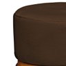 Puff Decorativo Luxo Theo Base Metal Dourado Veludo Cor:marrom - 3