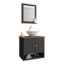 Ver imagem 2 de Gabinete Banheiro Deli Cuba Lume Bco Torneira Dl08 Valv Abs