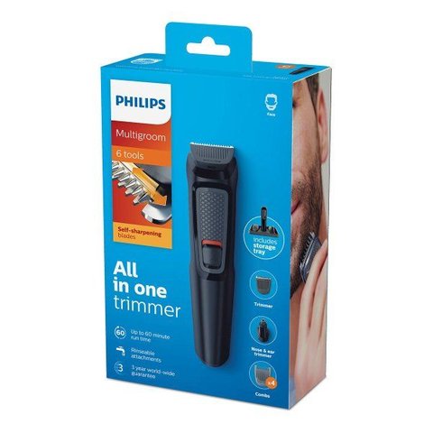 Aparador Philips Mg3711/15 6 em 1: Preto / 110v/220v Bivolt