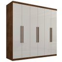 Ver imagem 2 de Guarda-Roupa Roupeiro Singapura Casal Seis Portas Malbec Off-White
