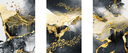 Ver imagem 4 de Tríptico - Quadros Decorativos Abstrato Ouro Grande:Branco