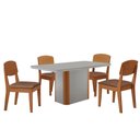 Ver imagem 2 de Mesa de Jantar Isadora 120cm Tampo Mdf Vidro com 4 Cadeiras Copper