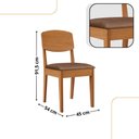 Ver imagem 3 de Mesa de Jantar Isadora 120cm Tampo Mdf Vidro com 4 Cadeiras Copper