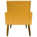 Ver imagem 3 de Kit 10 Poltronas Decorativas Mari Pé Palito Castanho - Mostarda Suede