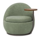 Ver imagem 4 de Poltrona Kaira Mesa Lateral Bouclé Confortável Verde Claro Nexta Casa
