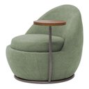 Ver imagem 1 de Poltrona Kaira Mesa Lateral Bouclé Confortável Verde Claro Nexta Casa