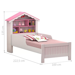 Cama Infantil Casinha Menina com Colchão - 2