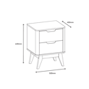 Ver imagem 7 de Mesa de Cabeceira Vicenza 2 Gavetas Off White/Cedro
