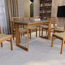 Ver imagem 7 de Conjunto Sala de Jantar Elisa em Madeira Maciça 6 Cadeiras Boucle Bege