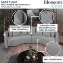 Ver imagem 5 de Sofá Tulip Orgânico 2,88m em Linho com Pés de Madeira Cor Cinza 2323