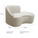 Ver imagem 5 de Kit Divã Recamier Orgânico Marrocos 160cm Lado Direito e 2 Poltronas Amore Linho