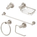 Ver imagem 1 de Kit Acessórios Banheiro Completo Inox Escovado 5 Peças