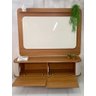Tb339 Painel Curvo 178cm C/ Rack Curvo Tela Sintet 180cm C /2 Portas Bas - Off White/freijó Moveis D - 2