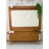 Tb339 Painel Curvo 178cm C/ Rack Curvo Tela Sintet 180cm C /2 Portas Bas - Off White/freijó Moveis D - 1
