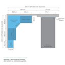 Ver imagem 5 de Guarda Roupa Canto Cabeceira E Escrivaninha Legno Crema