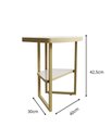 Ver imagem 4 de Kit 2 Mesas Laterais Lile com Tampo Mdf 25mm e Pés de Ferro para Sala e Quarto Off White/dourado