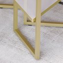Ver imagem 7 de Kit 2 Mesas Laterais Lile com Tampo Mdf 25mm e Pés de Ferro para Sala e Quarto Off White/dourado