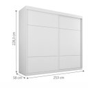 Ver imagem 3 de Guarda-Roupa Roupeiro Asteca Duas Portas de Correr Branco