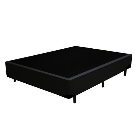 Base Box Casal NK Camas Sintético Preto 40x138x188