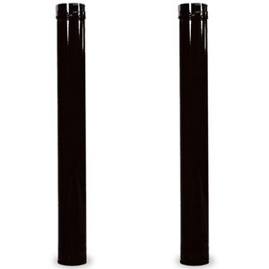 Kit 2 Canos para Chaminé Venax Esmaltado Preto 1m 110 Mm 7585