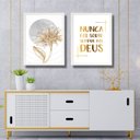 Ver imagem 1 de Kit 2 Quadros Modernos Nunca Foi Sorte 24x18cm:moldura Branca