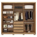 Ver imagem 6 de Cômoda Montevideu e Guarda Roupa Dalila 32415pe Amendola Off White Flex com Pés - Demóbile