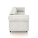 Ver imagem 7 de Sofá Living Sala de Estar Stanford Chesterfield 2 Lugares 220cm Pés de Madeira Couro Branco Manchado
