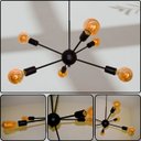 Ver imagem 3 de Luminária Pendente Modelo Sputinik 06 Hastes - Moderno Elegante Ideal para Sala, Quarto Preto