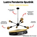 Ver imagem 2 de Luminária Pendente Modelo Sputinik 06 Hastes - Moderno Elegante Ideal para Sala, Quarto Preto