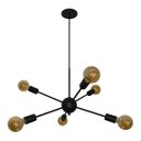 Ver imagem 1 de Luminária Pendente Modelo Sputinik 06 Hastes - Moderno Elegante Ideal para Sala, Quarto Preto
