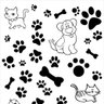 Papel De Parede Ades. Patas Gato Cachorro Petshop - 1
