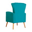 Ver imagem 3 de Poltrona Decorativa Melinda Pés Palito Tecido Suede Várias Cores - Qlare Estofados - Suede Turquesa
