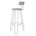 Ver imagem 2 de Conjunto 4 Banquetas Alta Ginger com Encosto Courino Saturno Off White