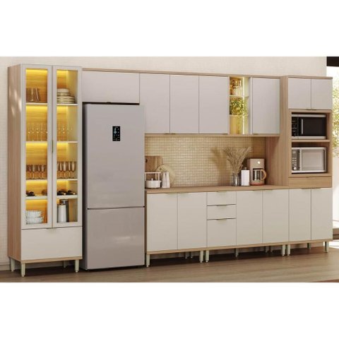 Cozinha Completa 7 Peças Bless CZ676 Jequitiba/Off Linea
