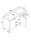 Ver imagem 3 de Balc 120 Cecilia 1200x778x473 mm