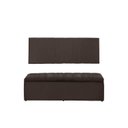 Ver imagem 1 de Kit Cabeceira e Calçadeira Vitoria 100 cm Suede Marrom Claro