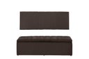 Ver imagem 1 de Kit Cabeceira e Calçadeira Vitoria 100 cm Suede Marrom Claro