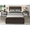 Ver imagem 2 de Kit Cabeceira e Calçadeira Vitoria 100 cm Suede Marrom Claro