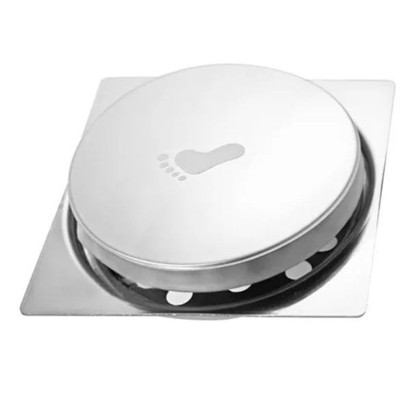 Ralo Click Inteligente Up Aço Inox Quadrado Para Banheiro ou Cozinha  10 cm - Bognar - 2