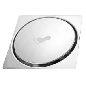 Ralo Click Inteligente Up Aço Inox Quadrado Para Banheiro ou Cozinha  10 cm - Bognar
